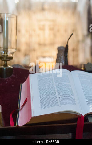 Interno della cattedrale di Winchester, Hampshire, Inghilterra Foto Stock