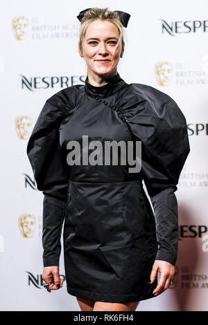 Londra, Regno Unito. Edith Bowman pone al BAFTA Nominees Nespresso partito sabato 9 febbraio 2019 al Kensington Palace di Londra. . Foto di Julie Edwards. Credito: Julie Edwards/Alamy Live News Foto Stock