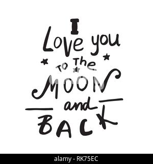Ti amo per la luna e ritorno Illustrazione Vettoriale