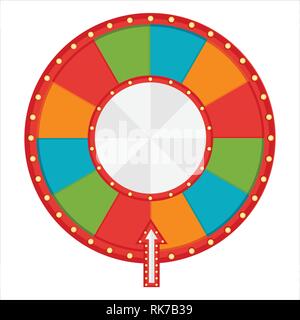 Illustrazione di vettore ruota della fortuna. Lucky icona di spin Illustrazione Vettoriale