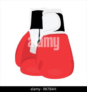 Illustrazione Vettoriale red guantoni da pugilato. Sport Illustrazione Vettoriale