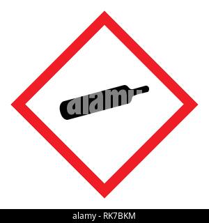 Illustrazione Vettoriale di gas compresso segno isolato su sfondo bianco. Illustrazione Vettoriale