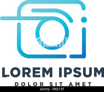 Fotografia del modello di logo illustrazione vettoriale elemento icona Illustrazione Vettoriale