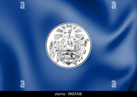3D bandiera dell'Arkansas (1910), NEGLI STATI UNITI. 3D'illustrazione. Foto Stock