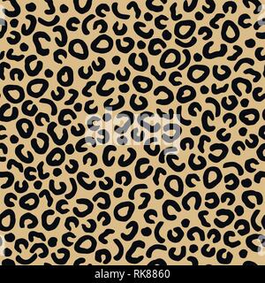 Vettore di pelle animale seamless pattern di leopard stampa. flat graphic design abstract perfetta configurazione di sfondo di pelle di leopardo Illustrazione Vettoriale