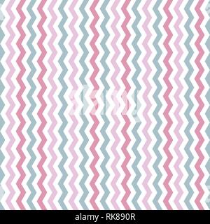 Vector Chevron Seamless Pattern. Blu e rosa chevron o zig zag. Illustrazione Vettoriale