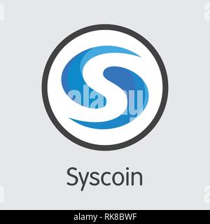 SYS - Syscoin. L'icona di Cryptocurrency o emblema di mercato. Illustrazione Vettoriale