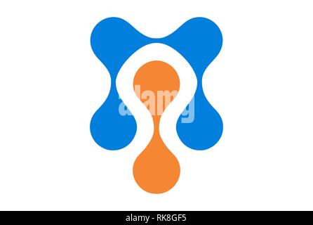 Abstract lettera m logo icona concept design di vettore Foto Stock