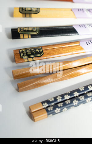Un'immagine ravvicinata di una selezione di bastoncini designs Foto Stock