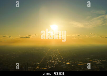 CHICAGO, IL - MARZO 28, 2016: vista di Chicago da John Hancock Center. Chicago è una delle città principali negli Stati Uniti d'America Foto Stock
