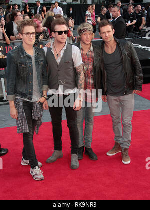 Una direzione: questo è di US - World Premiere, Impero, Leicester Square, Londra Foto Mostra: McFly Foto Stock