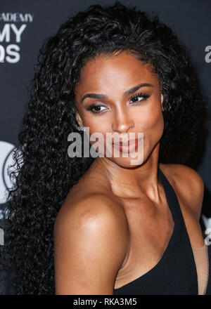 In California, Stati Uniti d'America. 9 Feb 2019. Il cantante Ciara indossando un Romona Keveza abito di raccolta arriva a La Recording Academy e Clive Davis' 2019 Pre-GRAMMY gala tenutosi presso il Beverly Hilton Hotel il 9 febbraio 2019 a Beverly Hills Los Angeles, California, Stati Uniti. (Foto di Xavier COLLIN/Image Press Agency) Credito: Image Press Agency/Alamy Live News Foto Stock