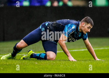 GRONINGEN , 10-02-2019 , Euroborg , olandese Eredivisie Stagione 2018 / 2019 , Vitesse giocatore Oussama Darfalou durante la partita FC Groningen - Vitesse Foto Stock