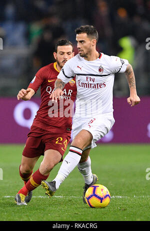 Foto di Fabrizio Corradetti 03 febbraio 2019 Roma, Italia sport calcio Roma vs Milano - Campionato di calcio di Serie A TIM 2018/2019 - Stadio Olimpico. Nella foto: Suso Foto Fabrizio Corradetti Febbraio 03, 2019 Roma, Italia sport Calcio Roma vs Milano - Italian Football Championship League A TIM 2018/2019 - Olimpico. Nel pic: Suso Foto Stock