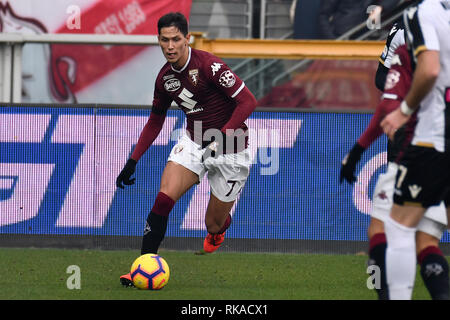 Sasa Lukic (Torino FC) durante la Serie A TIM partita di calcio tra Torino FC e Udinese Calcio allo Stadio Grande Torino il 10 febbraio 2019 a Torino, Italia. Foto Stock