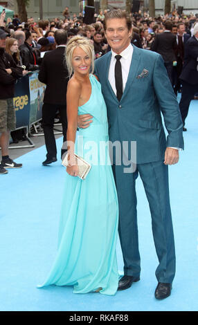 LONDON, England, Regno Unito - 9 giugno - David Hasselhoff e Hayley Roberts frequentare la premiere europeo di "entourage" a Vue West End, Leicester Square sul ju Foto Stock