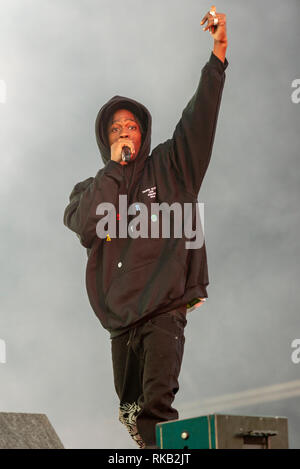 Travis Scott in esecuzione al festival di Leeds REGNO UNITO 25 Agosto 2018 Foto Stock