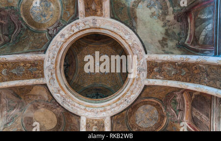 Torino Piemonte, Italia - 16 Maggio 2012: 'Villa Tesoriera' (architetto Giacomo Maggi, 1713-1715). Soffitto affrescato. L'edificio ospita ora il Municipal Foto Stock