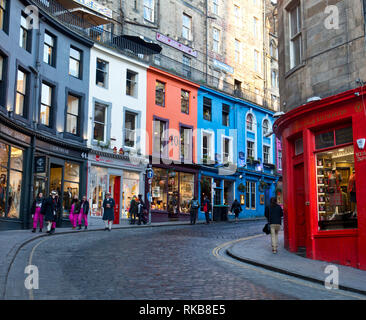 Victoría Street, Edimburgo, Scozia Foto Stock