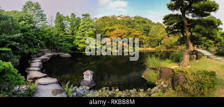 Splendido giardino giapponese architettura vicino Kyoto Foto Stock