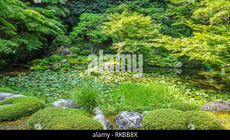 Splendido giardino giapponese architettura vicino Kyoto Foto Stock