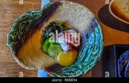 Arredate con gusto pesce giapponese a Kyoto, Giappone Foto Stock