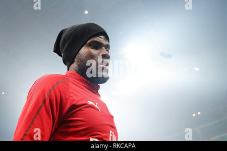 Milano, Italia. 10 feb 2019. ESCLUSIVA Milano Foto Spada/LaPresse 10 febbraio 2019 Milano ( Italia ) sport calcio Milan vs Cagliari - Campionato di calcio di Serie A TIM 2018/2019 - Stadio San Siro nella foto: Franck Kessie esclusivo a Milano Foto Spada/LaPresse , 10 febbraio 2019 Milano ( Italia ) sport soccer Milan vs Cagliari - Italian Football Championship League A TIM 2018/2019 - San Siro in pic: Franck Kessie Credito: LaPresse/Alamy Live News Foto Stock