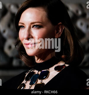 Londra, Regno Unito. 10 Febbraio, 2019. Cate Blanchett pone sul tappeto rosso al British Academy Film Awards di domenica 10 febbraio 2019 presso la Royal Albert Hall di Londra. Credito: Julie Edwards/Alamy Live News Foto Stock