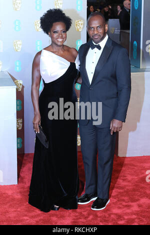 Londra, Regno Unito. 10 Febbraio, 2019. Viola Davis, EE British Academy Film Awards, Royal Albert Hall di Londra, Regno Unito. 10 Febbraio, 2019. Foto di Richard Goldschmidt Credito: ricca di oro/Alamy Live News Foto Stock