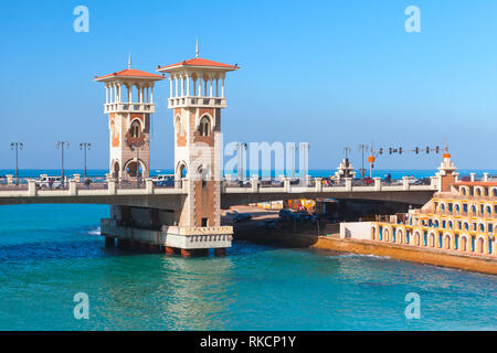 Stanley Bridge, famoso punto di riferimento di Alessandria, Egitto Foto Stock