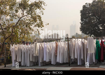 Mahalaxmi Dhobi Ghat, Mumbai, India Foto Stock