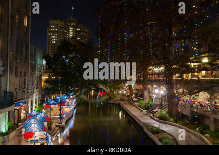 Riverwalk di notte Foto Stock