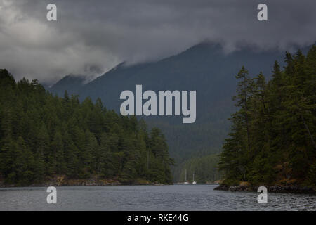 Prideaux Haven, desolazione Suono, British Columbia, Canada Foto Stock