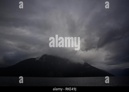 Oriente Redonda Isola, desolazione Suono, British Columbia, Canada Foto Stock