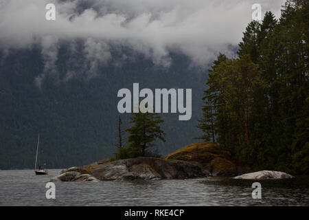 Prideaux Haven, desolazione Suono, British Columbia, Canada Foto Stock