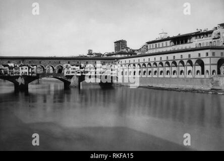 Ponte Vecchio, Firenze 1910-20 Foto Stock