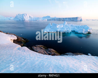 Arctic iceberg sull Oceano artico in Groenlandia Foto Stock