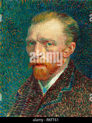 Vincent Van Gogh (1853-1890), autoritratto dipinto a olio a bordo, 1887 Foto Stock