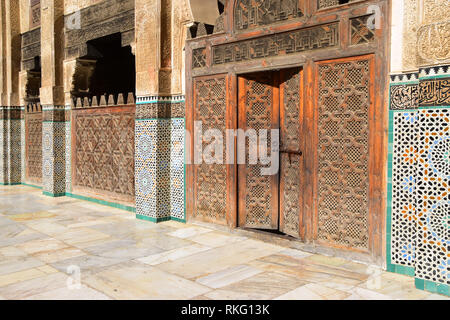 Bou Inania madrasa, Medersa, Fez, Fès, Marocco Foto Stock