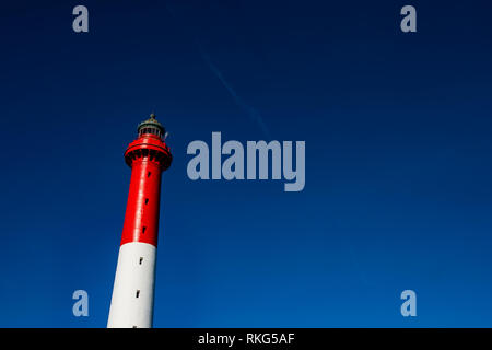 Vista aerea del faro di la coubre girato da fuco, La Tremblade Charente Maritime, Francia Foto Stock