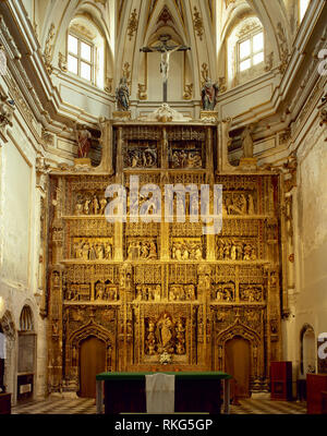 Spagna. Comunità di Madrid. Rascafria. El Paular monastero. Pala nella cappella principale da artisti della scuola di Juan Guas alla fine del XV secolo. Foto Stock