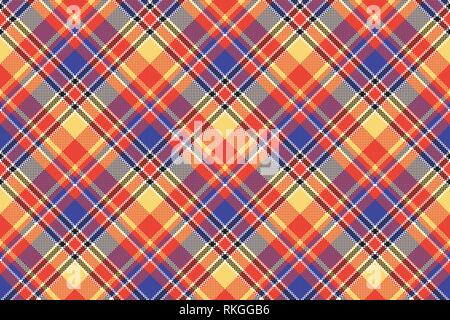 Abstract moderno madras plaid seamless pattern. Illustrazione Vettoriale. Illustrazione Vettoriale