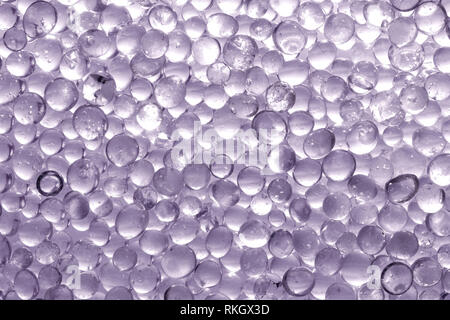 Macro shot di gel di silice granulare. Sostanza igroscopica utilizzata in campo industriale, la protezione di umidità Foto Stock