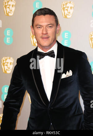 Londra, UK, 10 febbraio, 2019. Luke Evans assiste la 72a British Academy Film Awards presso la Royal Albert Hall Foto Stock