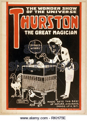 Thurston il grande mago vintage poster pubblicitari dai primi anni del novecento Foto Stock