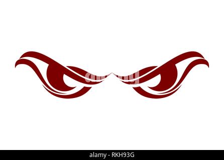 Occhio concetto astratto icona logo vector concept design piatto Foto Stock