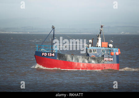 Fleetwood Trawler andare a pesca Foto Stock