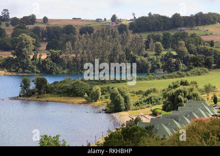 Il Cile, Lake District, Lago Llanquihue, paesaggio, paesaggio, Foto Stock