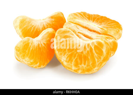 Il mandarino o mandarino frutto isolato su sfondo bianco Foto Stock