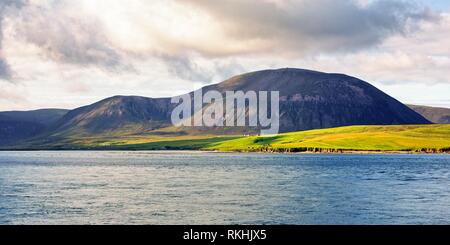 Ward Hill mountain, Hoy Island, nella costa occidentale delle Isole Orcadi Scozia, Gran Bretagna Foto Stock